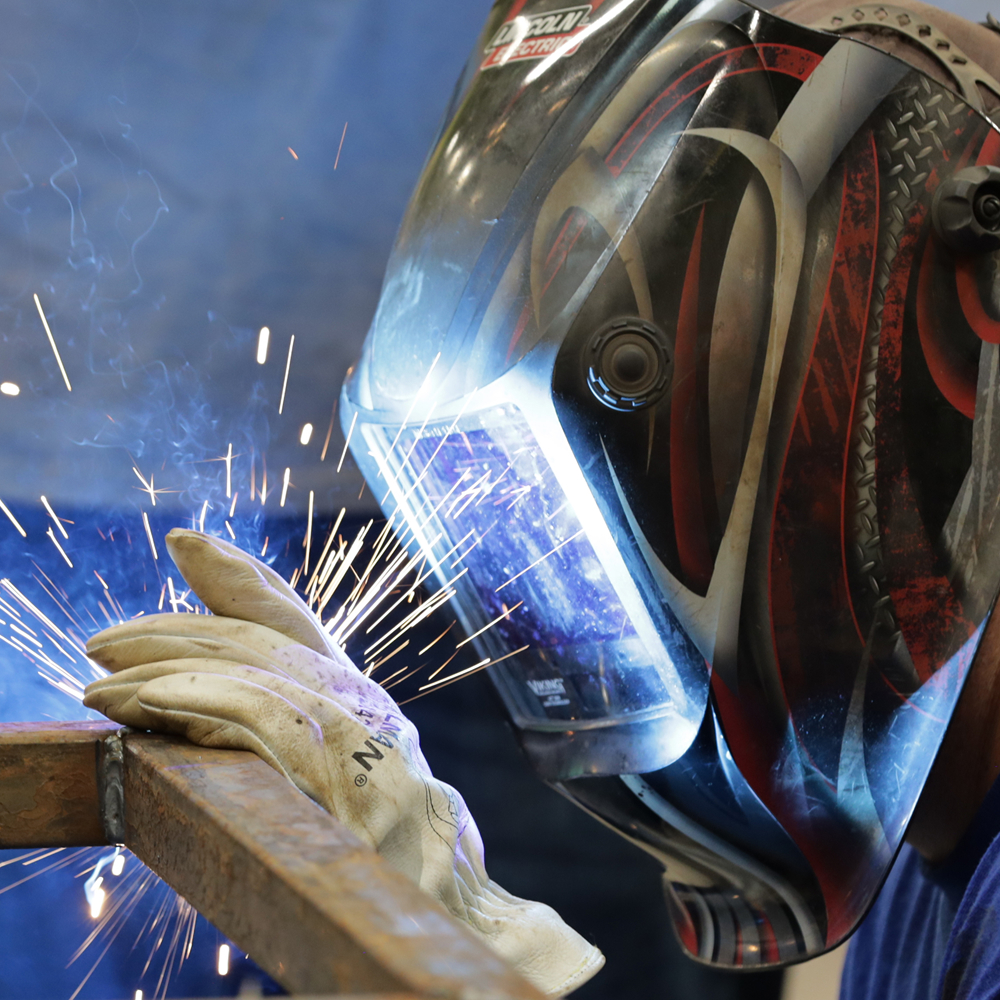 Person welding